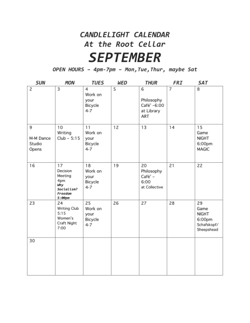 September Calendar - updated
